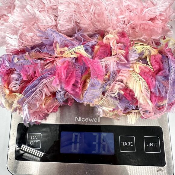 Boa Furs Eyelash Mystery Mixed Large Lot PINK RED PURPLE Fun Trim Vintage - Picture 7 of 9